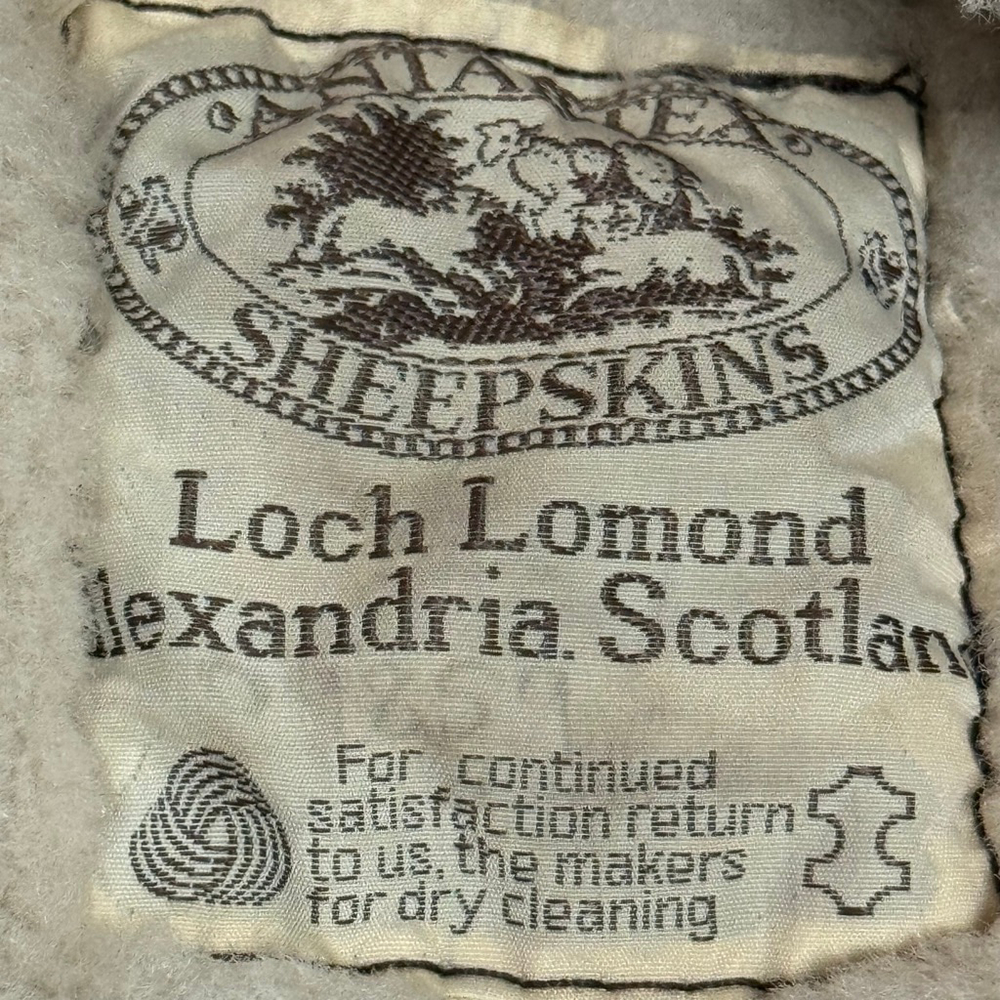 Vintage Loch Lomond Alexandria Scotland Antartex Sheepskin Jacket Size 12 - Picture 7 of 10